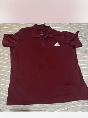 adidas Men's Polo Shirt in Deep Wine